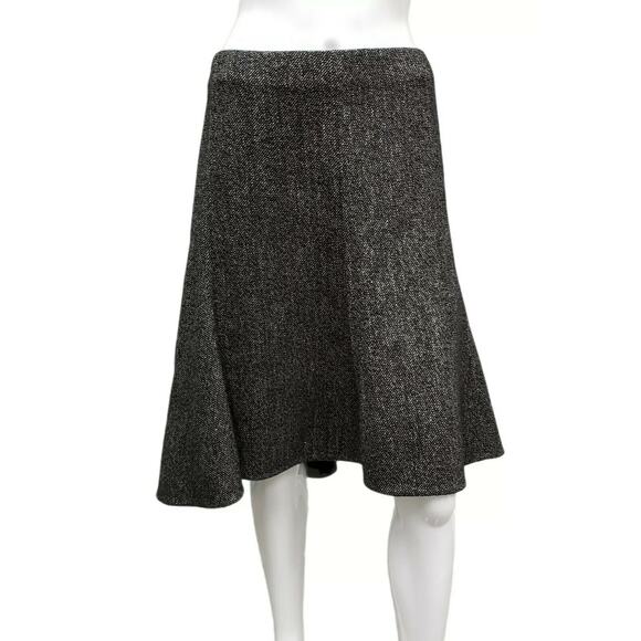 $1400 CELINE Gray Wool Knee-Length Short Asymmetric A-Line Skirt Size 40 US 6 - Picture 1 of 7